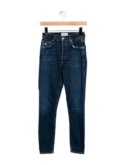 Pre-owned Agolde Skinny Leg Pants In Blue