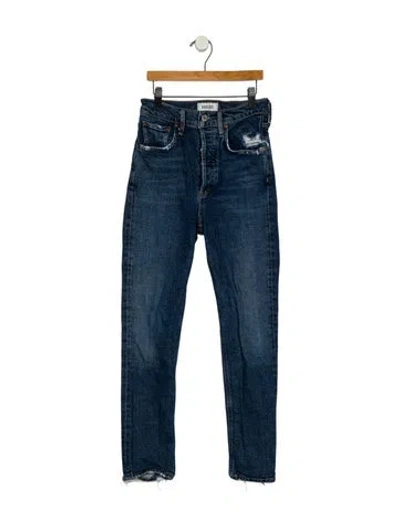 Pre-owned Agolde Skinny Leg Pants In Blue