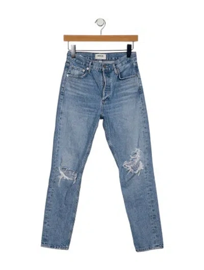 Pre-owned Agolde Skinny Leg Pants In Blue