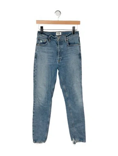 Pre-owned Agolde Skinny Leg Pants In Blue