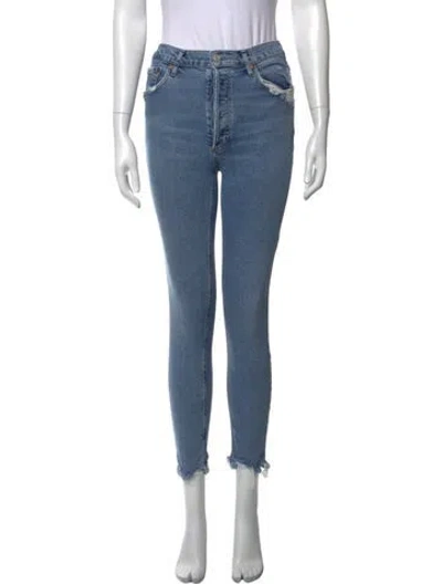 Pre-owned Agolde Skinny Leg Pants In Blue