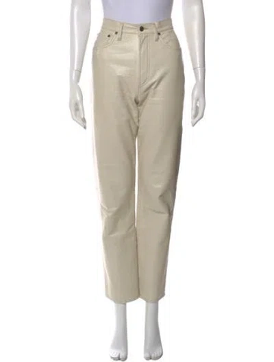 Pre-owned Agolde Skinny Leg Pants In Neutral