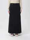 Agolde Hilla Denim Maxi Skirt In Black