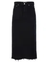 Agolde Hilla Denim Maxi Skirt In Blue