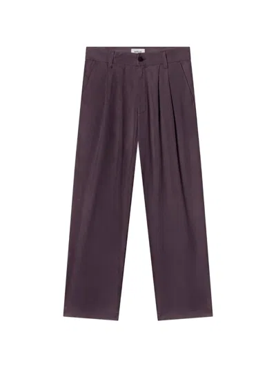 Agolde Slater Pleated-detail Trousers In Purple