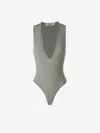 Agolde Sleeveless Bodysuit In Military Green