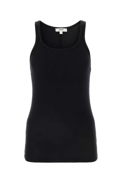 Agolde Sleeveless Knitted Top In Black