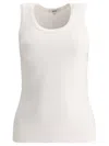 Agolde Sleeveless Straight Hem Tank Top In White