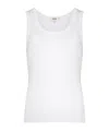Agolde Poppy Cotton-blend Cropped Tank Top In White