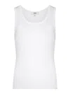 Agolde Poppy Cotton-blend Cropped Tank Top In Blanco