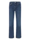 Agolde Denim Trousers With Belt Loops In Blue