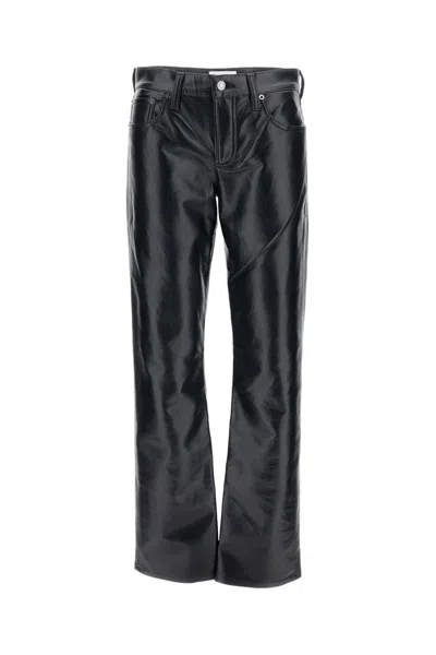 Agolde Detox Low-rise Slim Pants In Black