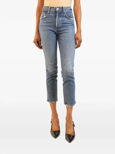 Pre-owned Agolde Slim-leg Jeans In Blue
