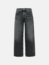 Agolde 'sluggy Baggy' Black Denim Jeans In Black