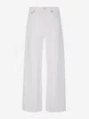 Agolde Womens Sour Cream Harper Cropped High-rise Stretch-denim Jeans In White