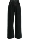Agolde Black 90s Pinch Waist High Rise Straight Jeans In Black