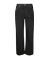 Agolde Slung Wide-leg Jeans In Black