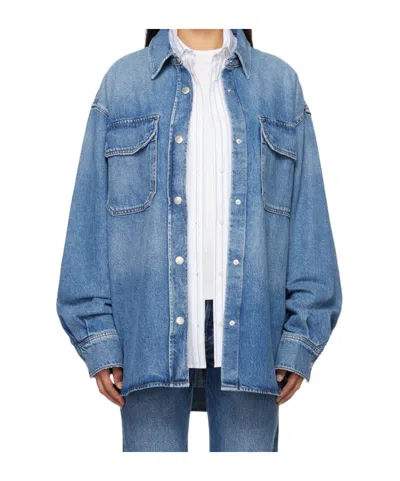 Agolde Snap Button Denim Shirt