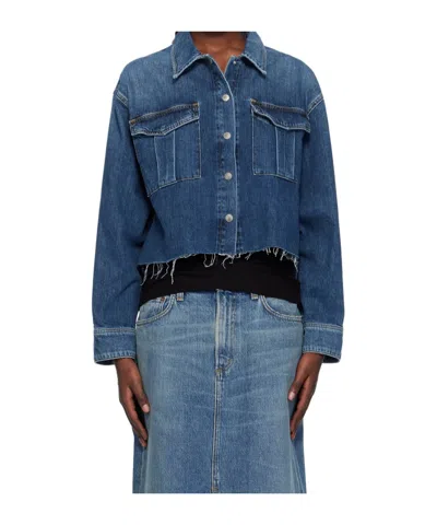 Agolde Snap Button Denim Shirt