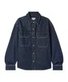 Agolde Snap Button Denim Shirt In Blue