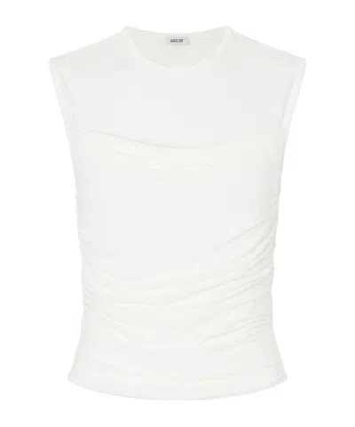 Agolde Soft Knit Vest In White