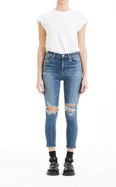 Agolde Sophie Crop High-rise Skinny Jeans In Blue