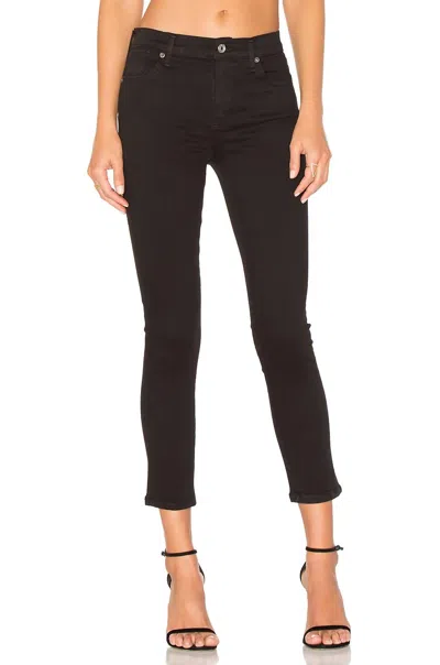 Agolde Sophie Hi Rise Crop Jeans In Jet In Black