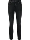 Agolde Sophie Low-rise Skinny Jeans In Black