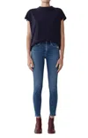 Agolde Sophie Mid-rise Ankle Jeans In Blue In Blue