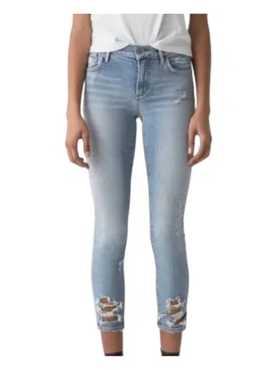Agolde Sophie Mid Rise Ankle Jeans In Playback In Blue