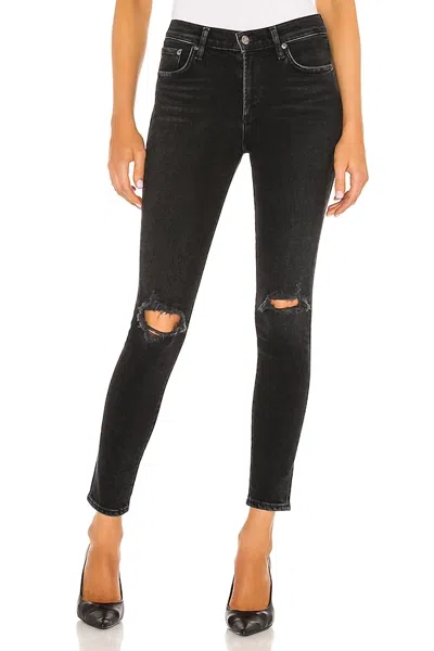 Agolde Sophie Mid Rise Ankle Jeans In Trademark In Multi