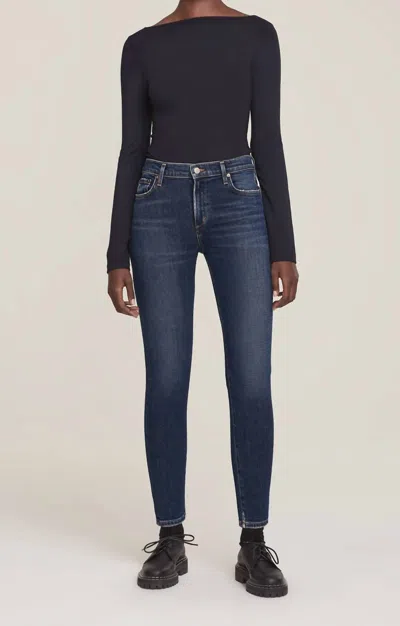 Agolde Sophie Mid-rise Skinny Jeans In Cabana In Multi