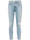 Agolde Sophie Ripped Skinny Jeans In Blue