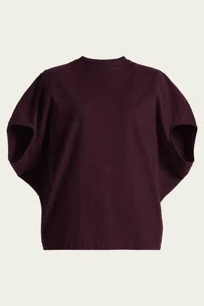 Agolde Souline T-shirt In Eggplant In Burgundy