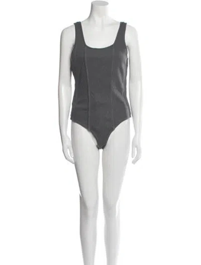 Pre-owned Agolde Square Neckline Sleeveless Bodysuit W/ Tags In Black