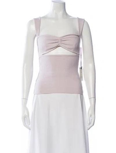 Pre-owned Agolde Square Neckline Sleeveless Crop Top W/ Tags In Neutral