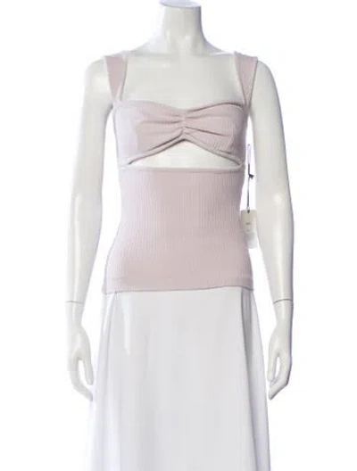 Pre-owned Agolde Square Neckline Sleeveless Crop Top W/ Tags In Neutral