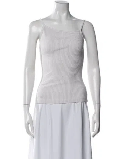 Pre-owned Agolde Square Neckline Sleeveless Top In White