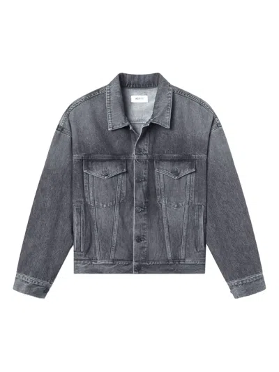 Agolde Stefano Flap-pocket Jacket In Gray