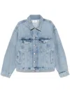 Agolde Light Blue Front Button Fastening Stefano Jacket In Blau