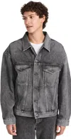 Agolde Man Denim Outerwear Black Size L Recycled Cotton In Fresh