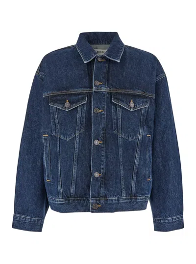 Agolde Stefano Jean Jacket In Pendulum In Blue