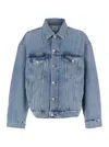 Agolde 'stefano' Light Blue Jacket With Classic Collar