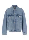 Agolde 'stefano' Light Blue Jacket With Classic Collar In Blue
