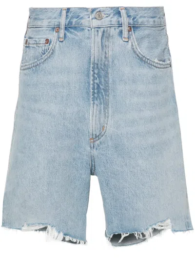 AGOLDE STELLA DISTRESSED DENIM SHORTS