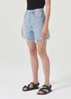 Agolde Stella High Rise Baggy Short In Agreement In Blue