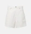 Agolde Womens Fortune Cookie Stella High-rise Organic-cotton Denim Shorts In White