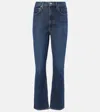 Agolde Stovepipe High-rise Straight Jeans In Blue
