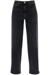 Agolde Ren High Rise Wide Leg Jeans In Hush In Black