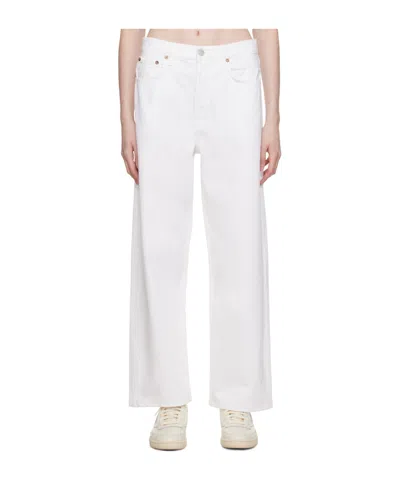 Agolde Straight Jeans In White